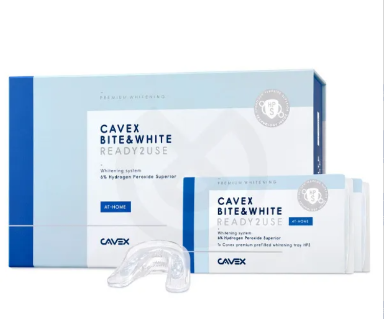 Cavex Bite&White Ready 2 Use vienkartinės kapos su geliu 1vnt